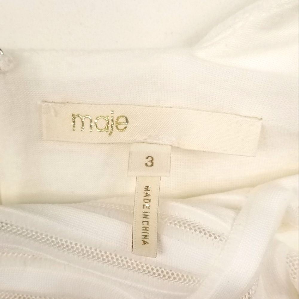 Maje Rodez Mesh-Stripe Dress - Picture 7 of 7